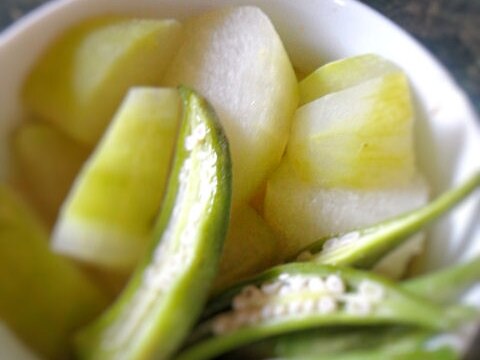 夏の煮物★冬瓜とオクラの煮浸し